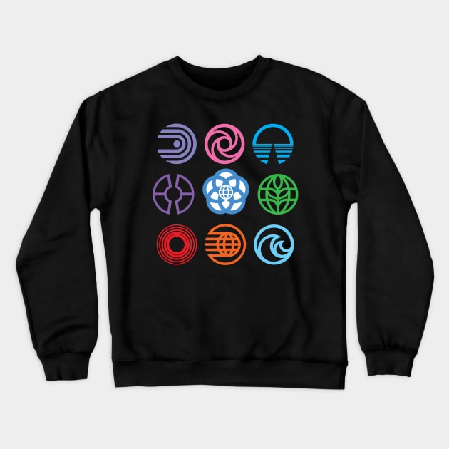 The Symbols of EPCOT Crewneck Sweatshirt by Bt519